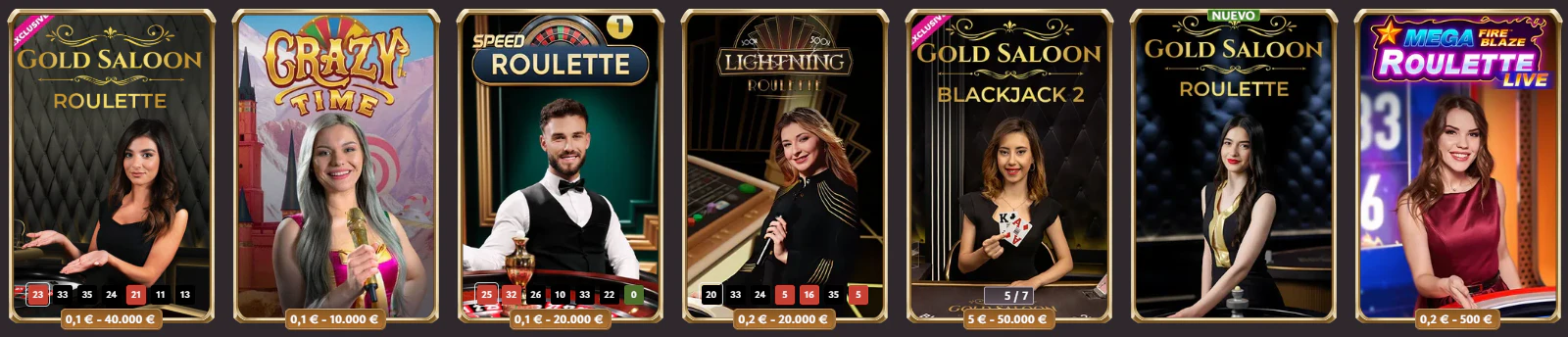 Juegos de casino y mesas con crupier en vivo dentro de Vicibet Casino